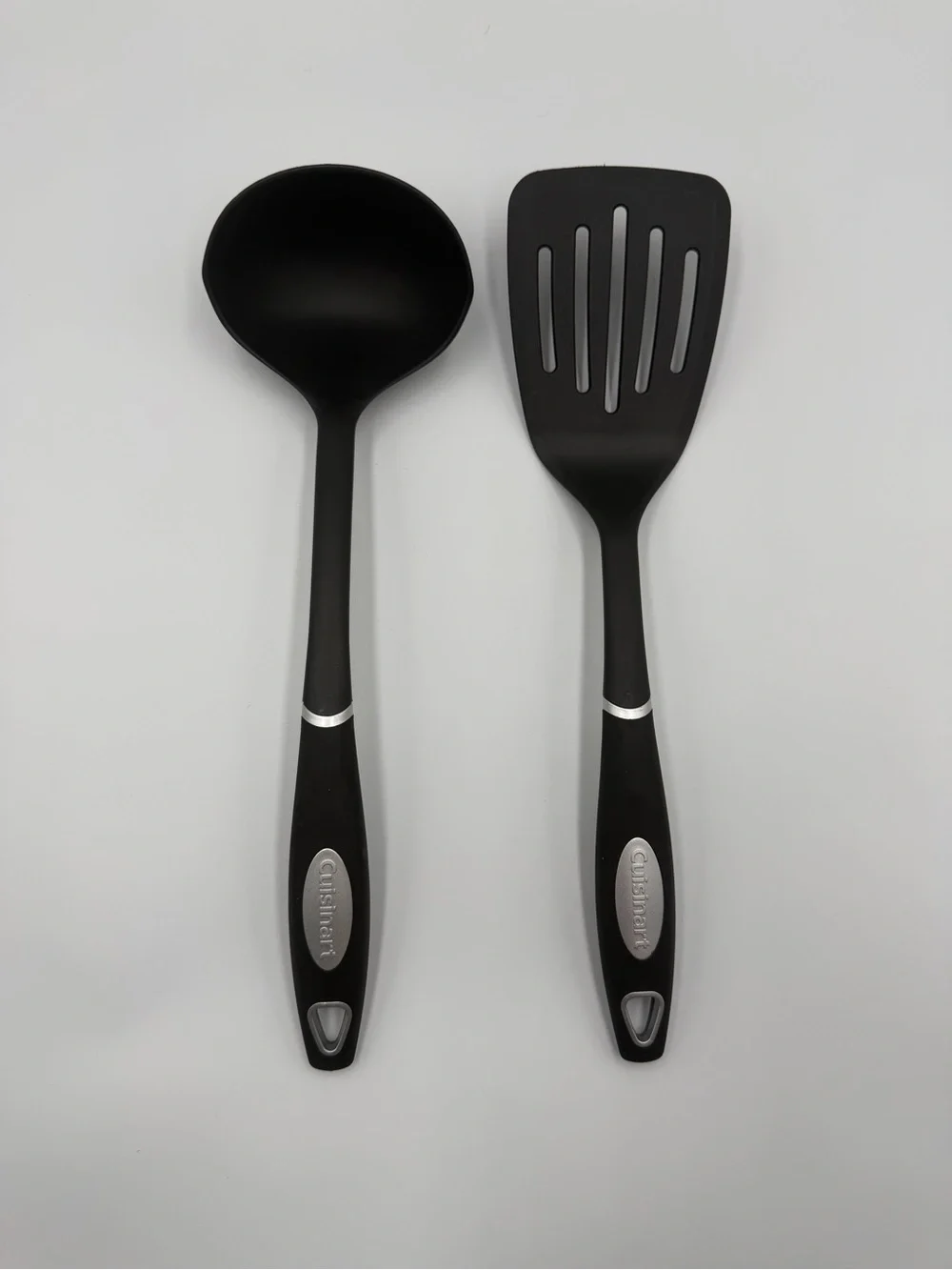 Cuisinart Black Nylon Ladle & Slotted Turner Spatula Set EUC 2 Pc